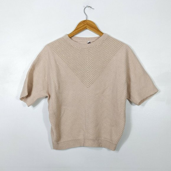 Brunello Cucinelli Sweaters - BRUNELLO CUCINELLI Beige Cashmere Beaded Dolman Sweater NWT XS